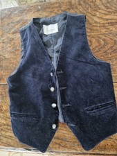 Harrods Boys Blue Velvet Waistcoat