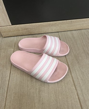 Adidas Adilette Aqua Slides Light Pink Size 3 Swim Beach Pool Sliders Slip-on