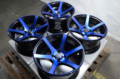 15x8 4x100 15mm black blue - 4x100,
