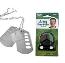 Army Face Paint Dog Tags Fancy