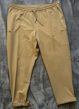 BN M&S Ladies Caramel Good Move Stormwear Tapered Leg Walking Trousers Size 22