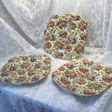 Royal Winton Grimswade 'Summertime'  Square Plates x 3 20cm plus 1 at 17.5cm