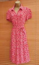 Vintage 1940s 1950s style Red Cherry party shirt tea dress Size 12 