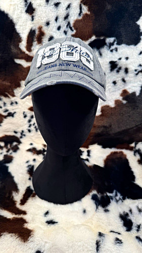 Grey 1985 distressed baseball - grey,