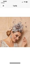 Snoxell Gwyther Taupe Feather Fascinator Quality And Expensive Item Immaculate