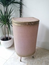 Vintage pink & gold Lloyd Loom