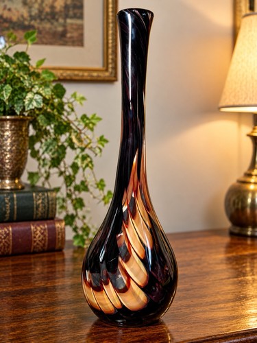 Vintage art glass - art, black