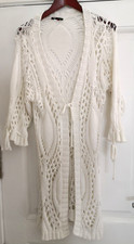 White Crochet Long Women's