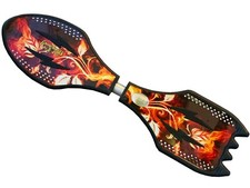 Cool Flame Design Street Surfing Fish Tailing Wave Board with Flashing Wheels