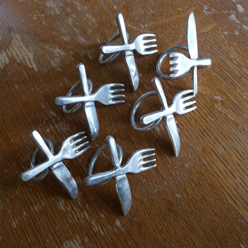 Vtg napkin ring holders - vtg,