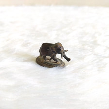 19c Vintage Brass Elephant