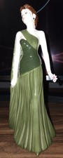 Coalport Kate Figurine: Ladies of Fashion, Emerald Green Dress. UK shipping only