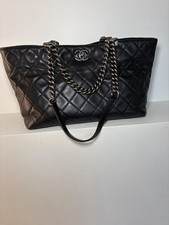 CHANEL Black Quilted Leather