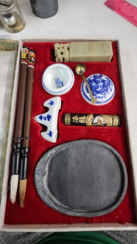 Vintage chinese four treasures - vintage,