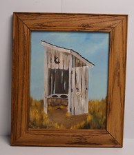 Vintage Outhouse Canvas Art