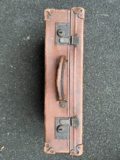 Vintage Brown Suitcase Circa WW1 Era Military Style