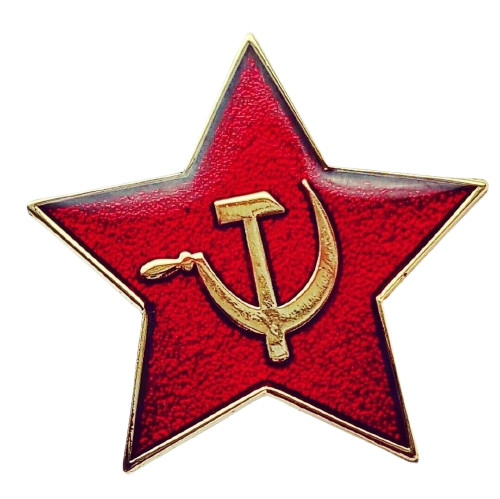 Red star hammer - red, sickle