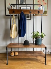 retro coat stand with shoe rack