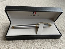 Boxed Sheaffer 300 large chrome and gold rollerball pen, black ink - unused
