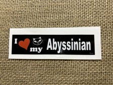 I Love My Abyssinian Cat Decal