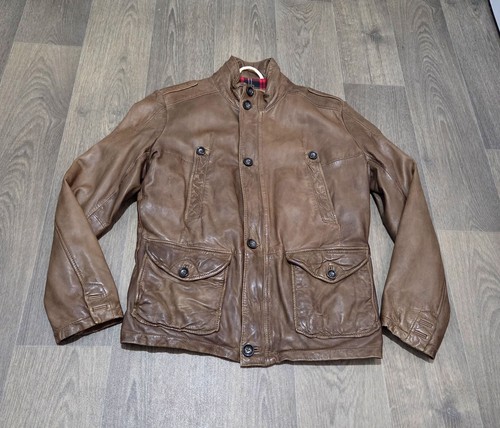 Hugo boss leather jacket tan - hugo,