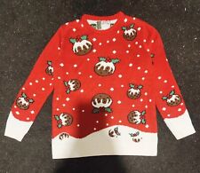PRIMARK Christmas Pudding Pattern Jumper (Size Medium) (Discontinued)