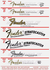 Stratocaster waterslide decal