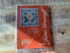 Jane Greenoff Cross Stitch Kit - "Victorian Tiles, Yellow Poppy" 