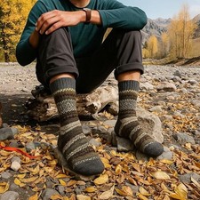 Merino Wool Mens Thick Warm Boot Socks Winter Thermal Hiking ,cycling Work Socks