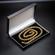 Men 9ct gold lined pattern - gold,