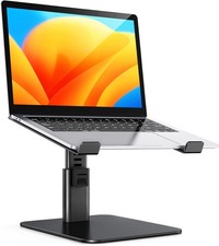 Babacom Laptop Stand for Desk, 8 Adjustable Height Aluminum Laptop Riser,