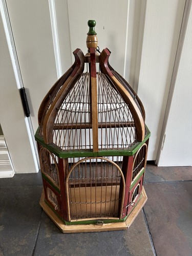 Vintage wood metal - wood,, bird