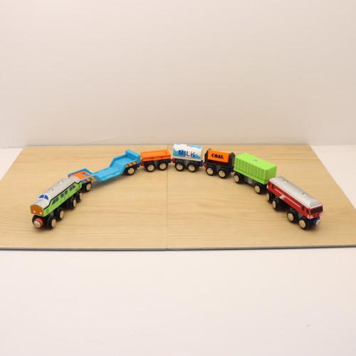 Wooden train track - train, red