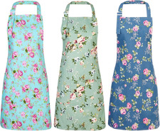 3Pcs Vintage Flower Aprons