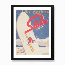 Stowe Vermont Vintage Ski