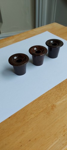 Vintage bakelite inkwells - 3x,
