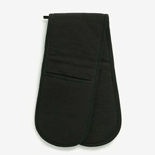 Solid Black Double Oven Glove