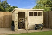 Empire 1500 Pent Garden Shed Wooden 10X6 10ft x 6ft SHIPLAP Tongue & Groove WIND