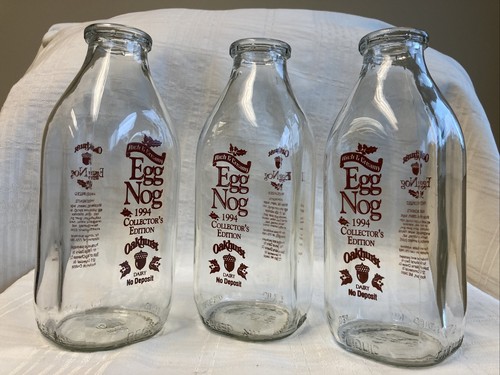Quart milk bottles - 3,