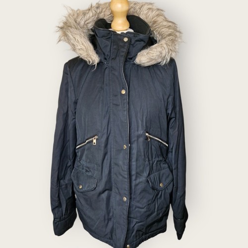 Zara black faux - fur, hooded
