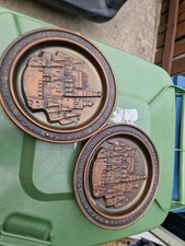 PAIR OF FOREIGN POTTERY PLATES