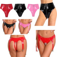 Women Wet Look PVC Lingerie