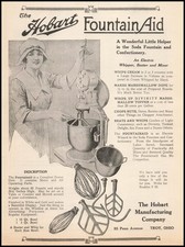 1919 Hobart Troy New York Soda Fountain Aid Mixer Attachments Vintage Print Ad
