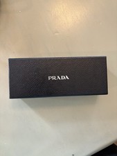 PRADA Authentic Eyeglasses Sunglasses Black Case and Gift Box Only