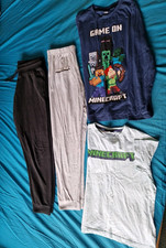 Boys Clothing Bundle Joggers T-Shirts Age 9-10  incl Minecraft 