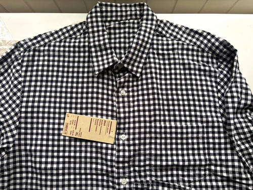 Muji men black white check - muji, men’s
