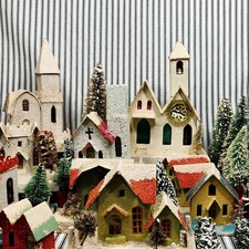 (40) Vtg. Christmas Putz