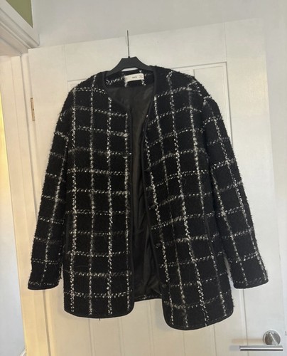 Mango black and white jacket - and,