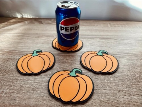 Pack pumpkin coasters for - 4,