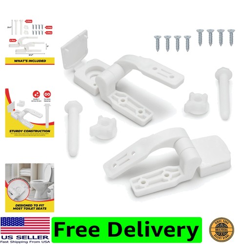 White plastic toilet seat - white,